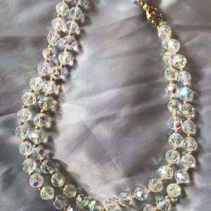 Vintage Crystal Beaded Necklace